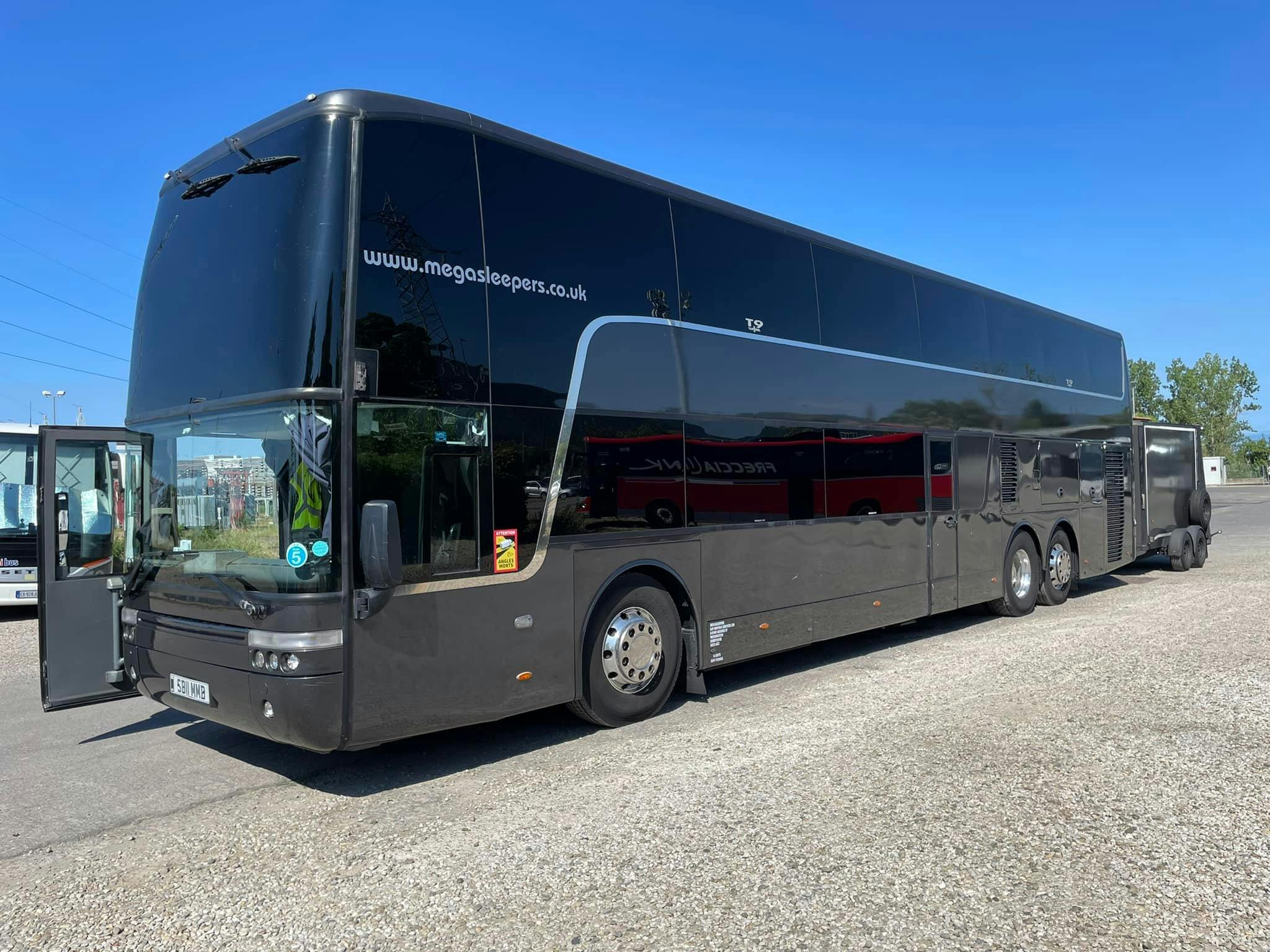 Megasleepers 16 berth sleeper bus for hire